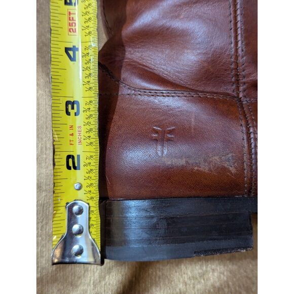 Frye Melissa Button Tall Riding Boots Cognac Leather Women’s 7B - Picture 7 of 7